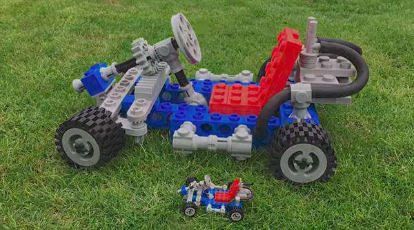 知名创客利用3D打印积木搭建出乐高Go-Kart套件复制品