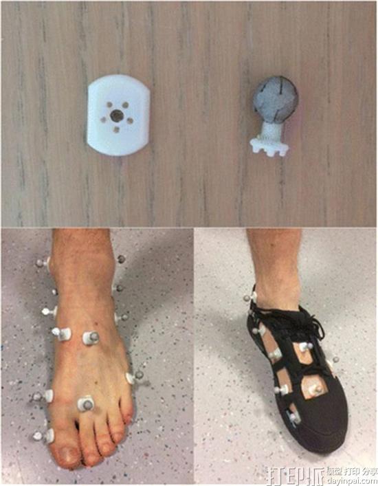 研究人员开发出带3D打印标记的脚步运动分析工具 可帮助鞋类设计 研究人员开发出带3D打印标记的脚步运动分析工具 可帮助鞋类设计