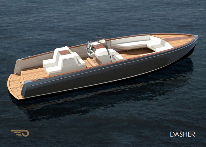 Hinckley展示全球首款全电动豪华游艇Dasher 装配有金属3D打印件