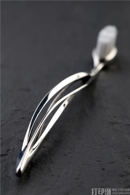 Zare推出可更换刷头的3D打印钛或不锈钢金属牙刷