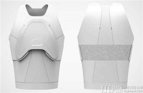 迈凯轮借助3D打印技术开发出保护赛车手的可穿戴的盔甲“盾牌”
