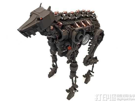 EnvisionTEC在TCT展上展示由多个3D打印机打印的零件组成的机械狗