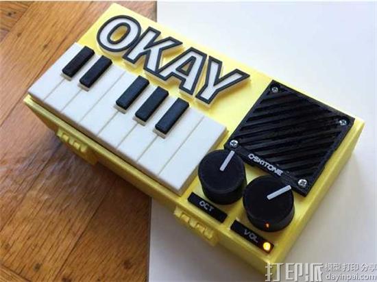 美国创客DIY出可弹奏的3D打印电子琴OKAY Synth