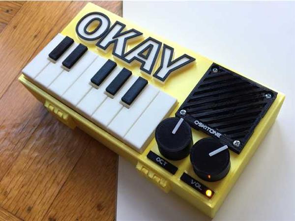 美国创客DIY出可弹奏的3D打印电子琴OKAY Synth