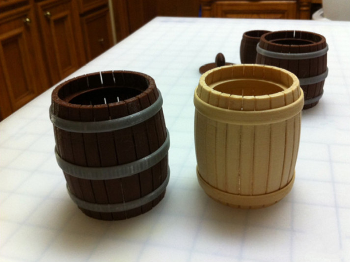 橡木小酒桶模型