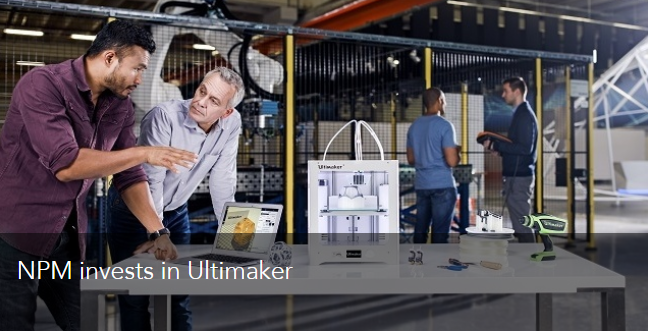 3D打印公司Ultimaker获大笔新投资 将继续进行全球扩张