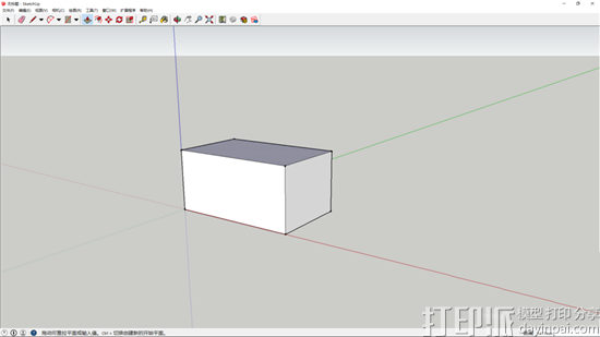 3D建模教程：用Sketchup软件画一个3D立方体