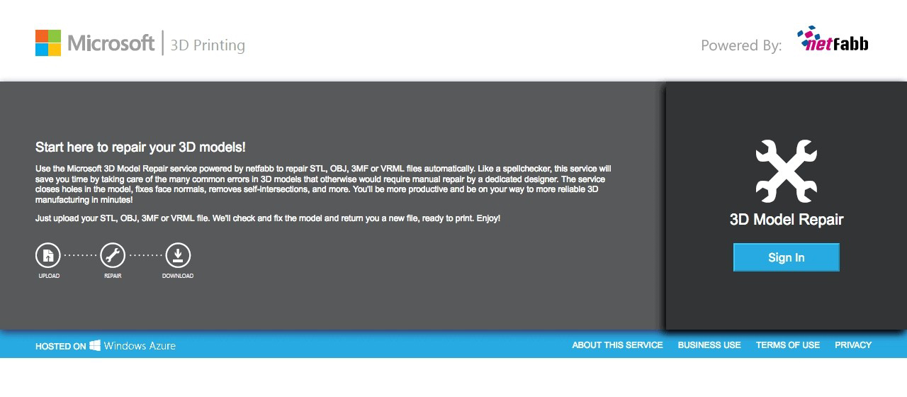 3D模型STL文件修复工具——Autodesk Netfabb 云服务
