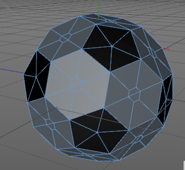 C4D建模教程：绘制一个立体足球模型