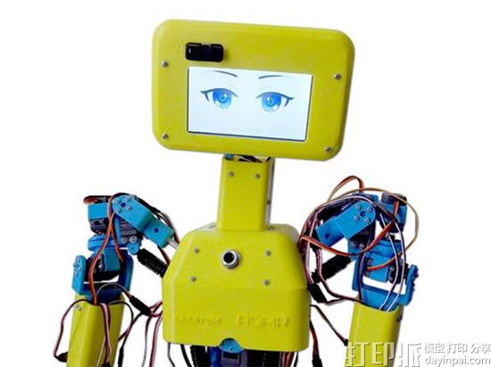 Choitek推出由90多分3D打印件组成的全尺寸人形机器人
