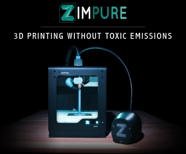 Zimpure推出第二代3D打印气体过滤装置 可减少90%的有害气体释放