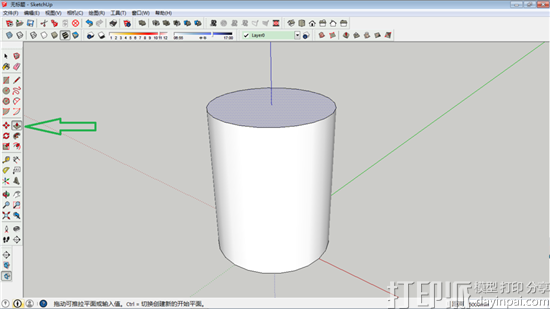 3D建模教程：用SketchUp软件设计一个空心圆柱模型