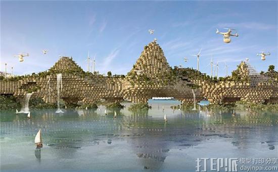 比利时设计师设想用3D打印“农业桥梁”重建被ISIS毁坏的伊拉克摩苏尔