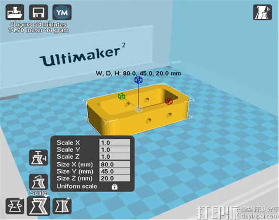 3D模型切片软件Cura使用技巧：对3D模型进行缩放