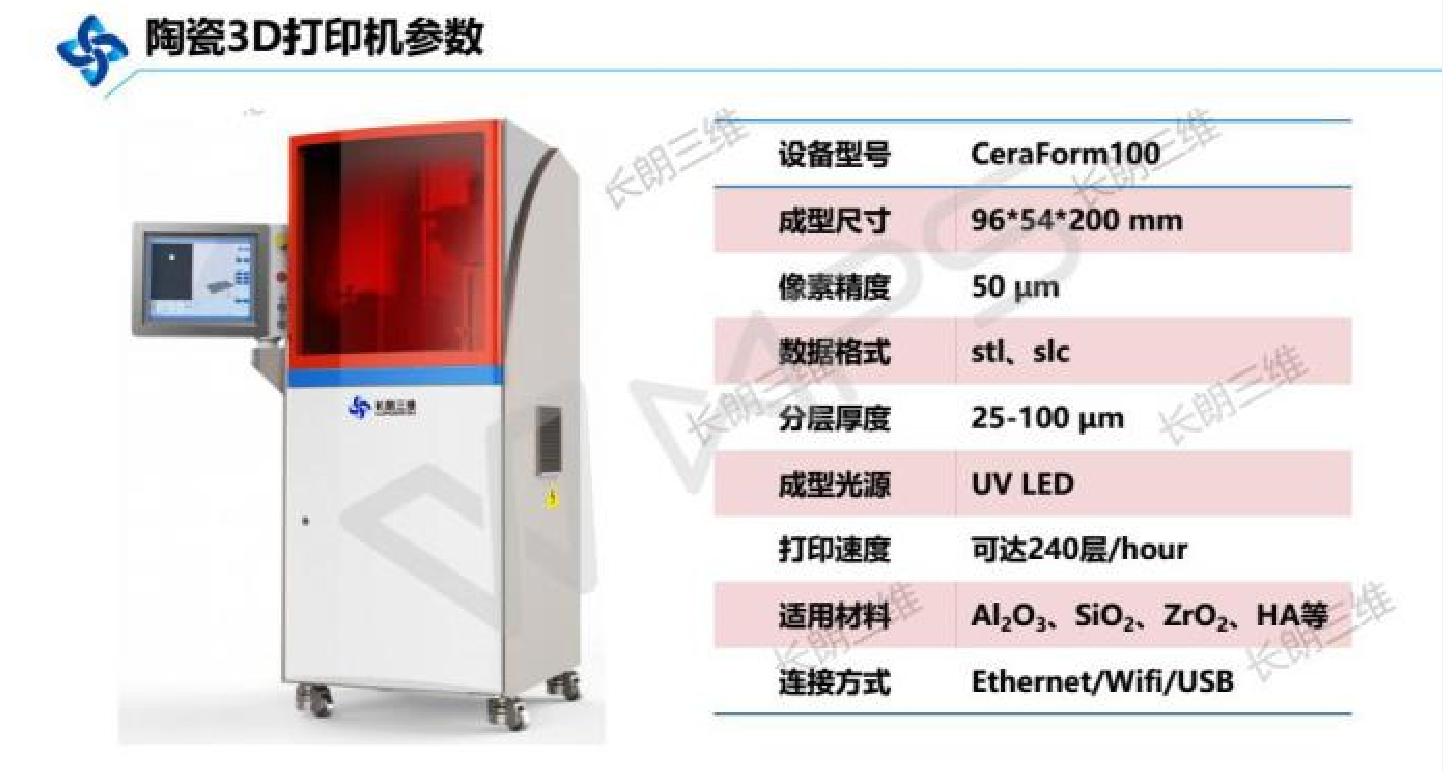 深圳长朗三维科技推出了国产工业级陶瓷3D打印机