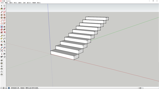 3D建模教程：使用SketchUp建模软件快速设计楼梯3D模型