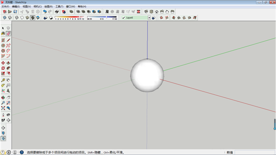 SketchUp草图大师建模教程：教你快速画一个球体3D模型