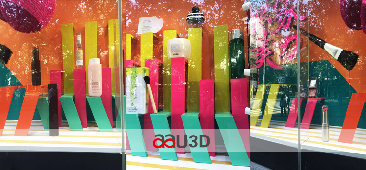 AAU运用3D打印技术为丝芙兰定制的化妆品展示模型