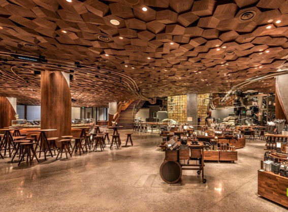 星巴克在上海开设最大的专卖店，采用3D打印的茶吧和AR平台