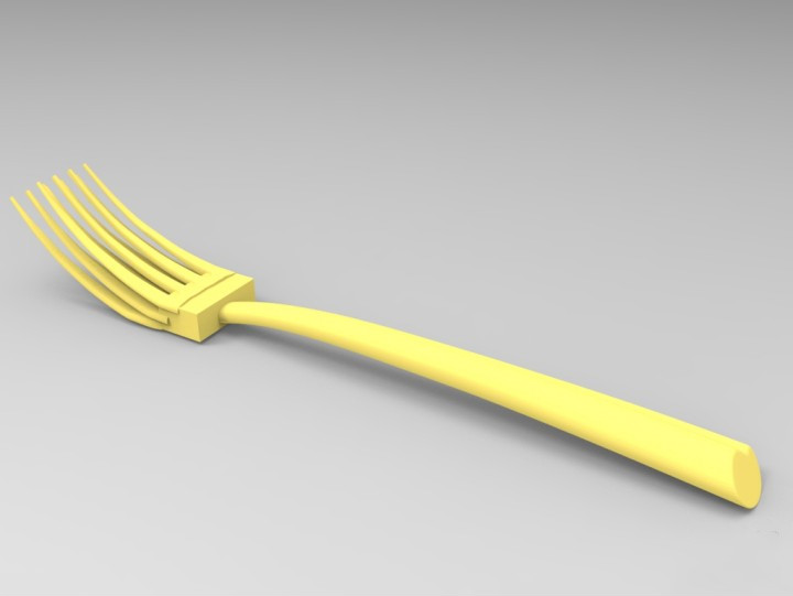 叉子3d模型