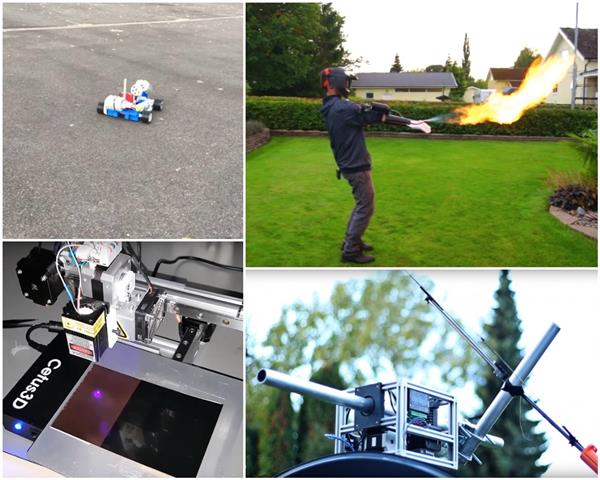 新鲜出炉！外国一创客3D打印出手腕式火焰喷射器