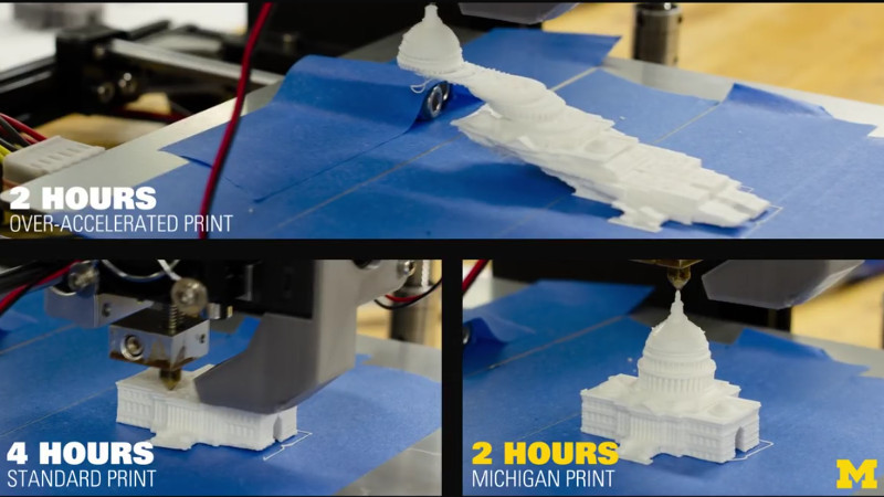 密歇根大学实验室开发出可使桌面3D打印机提速一倍的算法