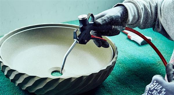 德国3D打印卫生洁具生产商，采用粘合剂喷砂制成浴缸＆洗脸盆