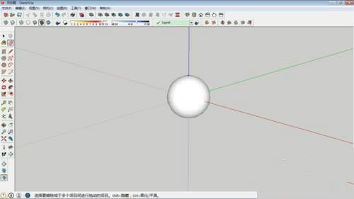 SketchUp建模教程：绘制三维球体模型