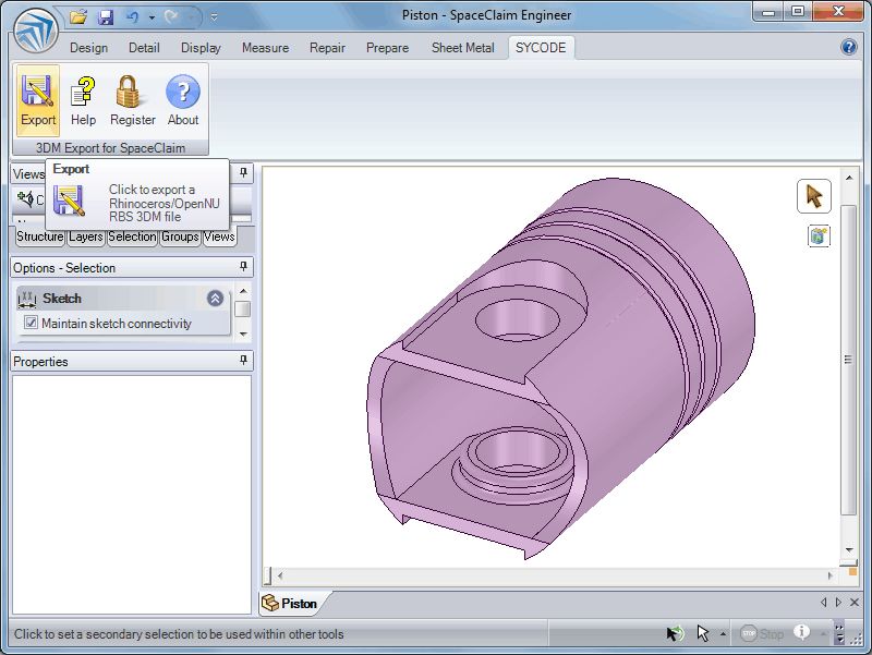 SpaceClaim中如何批量去除同半径圆孔？