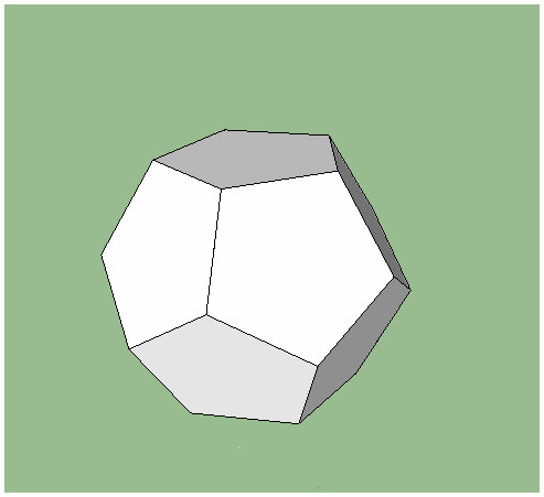 SketchUp建模教程：绘制正十二面体模型