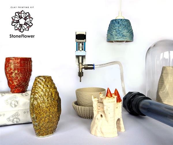 慕尼黑StoneFlower开发陶瓷3D打印套件 ，可将FDM 3D打印机转变为粘土沉积设备