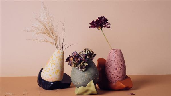 Wang＆Söderström使用算法和3D打印来创建多彩的“挖掘”花瓶