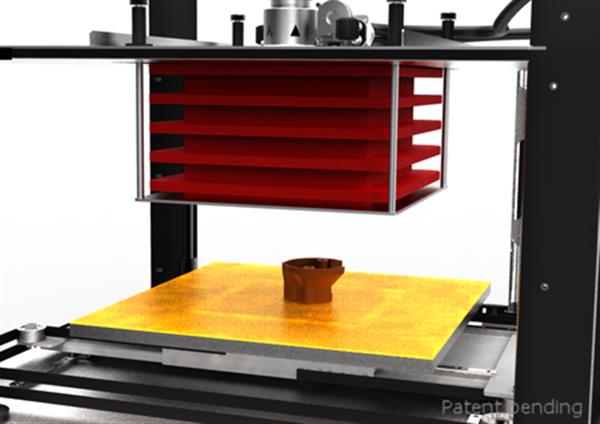 SpiderBot的新型ABSolute3 3D打印机具有正在申请专利的自适应打印室