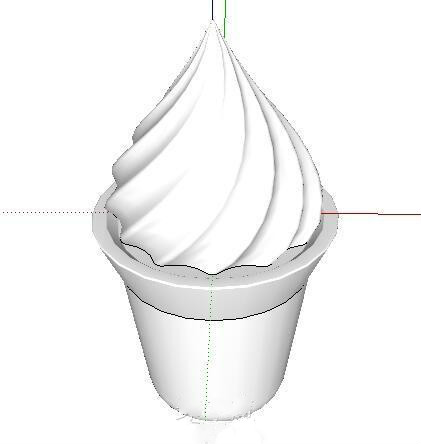 SketchUp建模教程 ：绘制冰淇淋