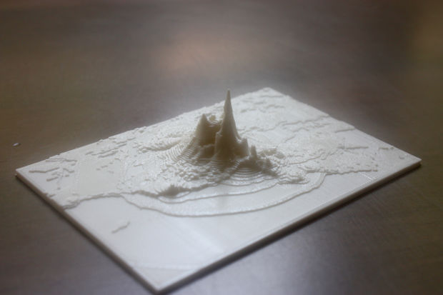 国外用3D打印的ShakeMap可看到3D地震后产生的数据