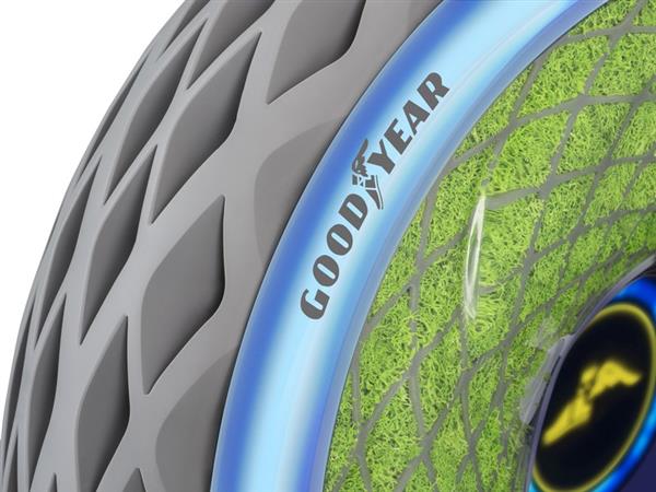 固特异的Oxygene 3D打印概念轮胎使用活的植物来清洁空气