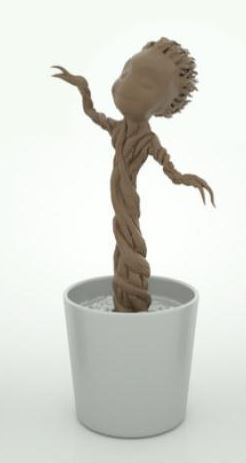 3D打印的舞蹈格鲁特模型
