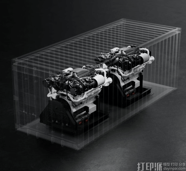 H3X开发模块化3D打印2兆瓦柴油发电机组系统